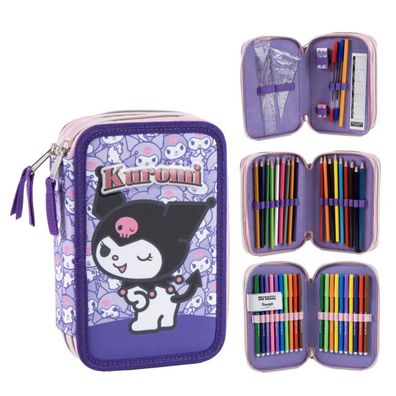 Hello Kitty Kuromi Pencil Case Kinder Federmappe Schulset 13 × 7 × 20 cm