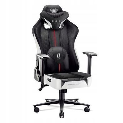 Diablo X-Player Gaming Stuhl Bürostuhl Schreibtischstuhl Weiß-Schwarz, Größe King