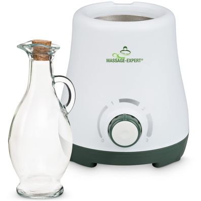 Massageöl-Wärmer mit Glaskaraffe stufenlos 0 bis 100 Grad 220 Watt