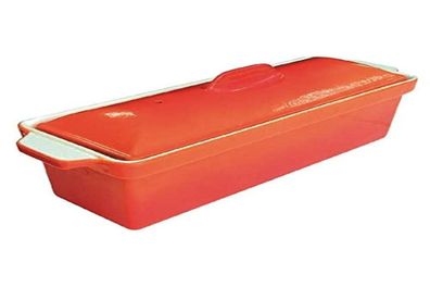 Vogue Terrinenform Gusseisen 1,3 L Orange Creme induktionsgeeignet W455