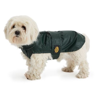 Fashion Dog Hunde-Regenmantel mit Tartan-Futter, dunkelgrün