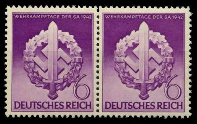 3. REICH 1942 Nr 818V postfrisch WAAGR PAAR X85471A
