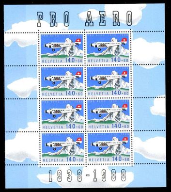 Schweiz BLOCK Kleinbogen 1980-1989 Nr 1369 postfrisch K S1D262E