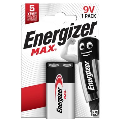 Energizer Batterie Alkaline E-Block 6LR61 9V Max 1er Blister