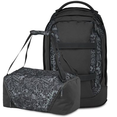 satch pack Set aus pack + Sporttasche PakDuf-25, Street Ink, Mädchen & Jungen