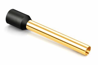 Viablue OFC-Aderendhülsen - 4,0mm² - 24k vergoldet - Kunststoff-Kragen