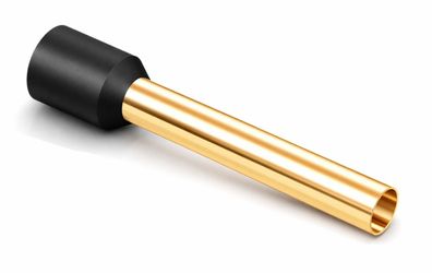 Viablue OFC-Aderendhülsen - 6,0mm² - 24k vergoldet - Kunststoff-Kragen