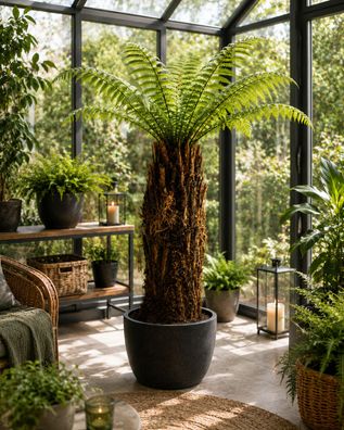 Baumfarn Dicksonia antarctica 70-80 cm Tasmanischer Farnbaum Urzeitpflanze