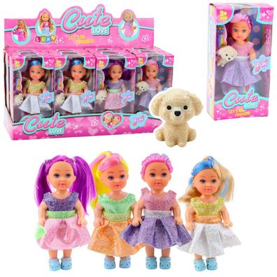 Lean Mini Puppen Set Gekleidete Hundepuppe Puppenmix 12Cm