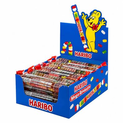 HARIBO Mega-Roulette Fruchtgummi Box mit 40x 45g Rollen
