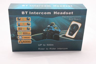 Motorrad Bluetooth Helm Gegensprechanlage Intercom Sprechanlage Headset 500M