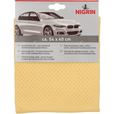 NIGRIN Schnell Trockentuch saugfähig materialschonend alle Lackarten 54x40cm