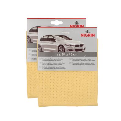 2x NIGRIN Schnell Trockentuch saugfähig materialschonend alle Lackarten 54x40cm