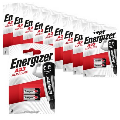 10x Energizer A23 2er Blister 12V Batterie Knopfzelle MN21 L1028 LRV08 23GA 55mAh