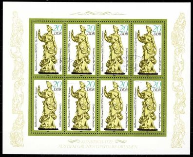 DDR BLOCK Kleinbogen Nr 2906II gestempelt Kleinbg X2BF9F2