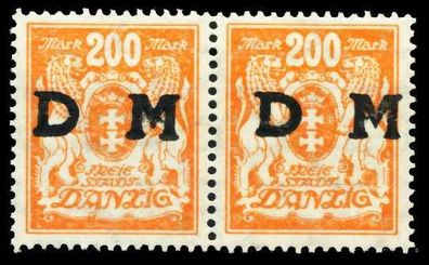 DANZIG Dienstmarken Nr 38 postfrisch WAAGR PAAR X60D70A
