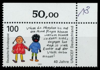 BRD 1993 Nr 1682 postfrisch ECKE-ORE X8FB9EE