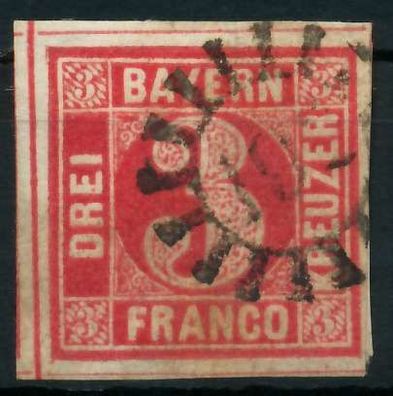 BAYERN Quadrat Ausgabe Nr 9 gMR 19x zentrisch gestempelt BRF X87E3FA