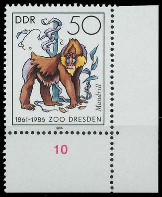DDR 1986 Nr 3021 postfrisch ECKE-URE X0D267E