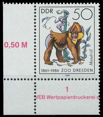 DDR 1986 Nr 3021 postfrisch ECKE-ULI X0D2686
