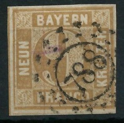 BAYERN Mühlradstempel AUF Nr 11 oMR 788 zentrisch gestempelt X7195D2