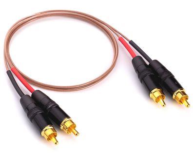 RG 178 - HighEnd Mini-Cinchkabel - Silberkabel - OFC - PTFE