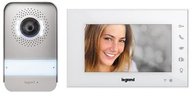 Legrand Wi-Fi Video-Térsprechanlage 2-Draht 7-Zoll-Monitor Weitwinkel weiß