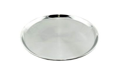Hostelnovo Serviertablett rund ß 45 cm Edelstahl Kellnertablett vielseitig
