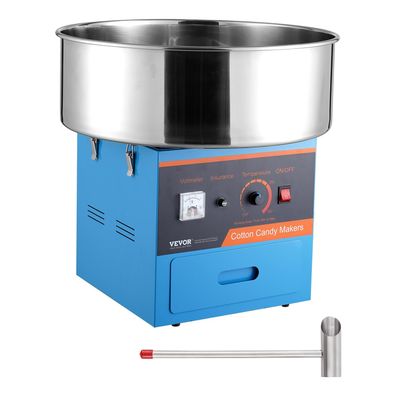 VEVOR Zuckerwattemaschine 1000W kommerziell Edelstahlschuessel blau