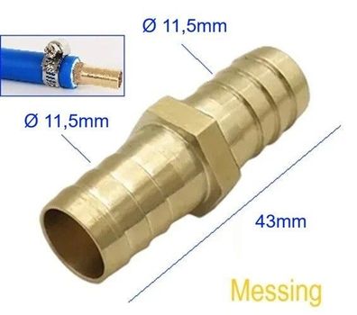 11,5mm Schlauchstutzen Messing Schlauch Verbinder gerade 11,5mm Stutzen|