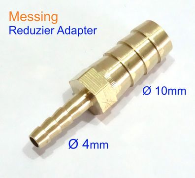 4mm auf 10mm Reduzier Adapter Schlauchstutzen Messing Schlauch Verbinder ßberga|