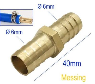 6mm Schlauchstutzen Messing Schlauch Verbinder gerade 6mm Stutzen|