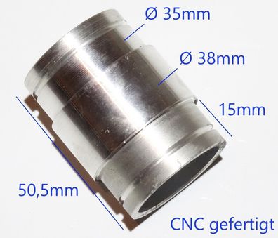 CNC Aluminium Silikonschlauch Verbinder fér Schläuche mit Innen- ß 35mm|