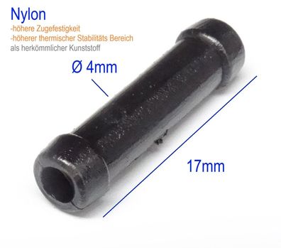 ß 4mm Verbinder Schlauch Télle Nylon KFZ Verbinder Wischwasser u. Vakuum|