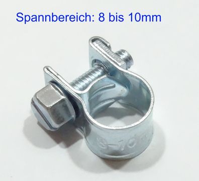 ß 8mm 9mm 10mm Spannbackenschelle Schlauchschelle Schlauch Schelle|