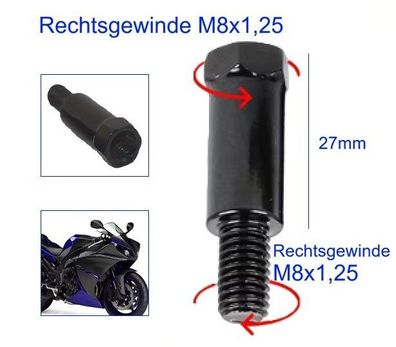 Rechts Innen M8 auf M8 Aussen Rechts keine Drehrichtung Umkehr Gewinde Adapter|