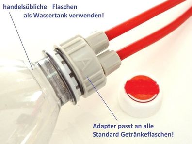 Schlauch ß 3mm Adapter auf Wasserflaschen|