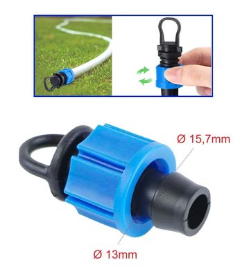 Schraubklemm Endstopfen fér 1/2" Gartenschlauch Blindstopfen Stopfen Endstéck|