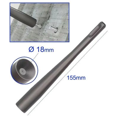 SDS Plus Bohrhammer Stempel Aufsatz 18mm Metalldébel in Beton einhämmern 155mm|