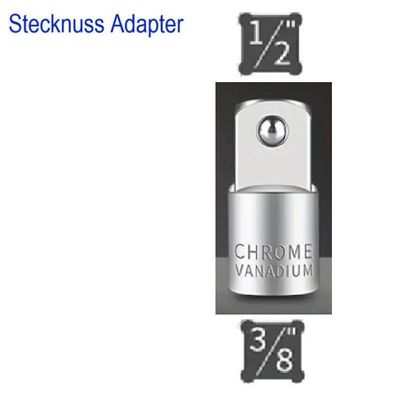Stecknuss Adapter weiblich 3/8" auf 1/2" männlich|