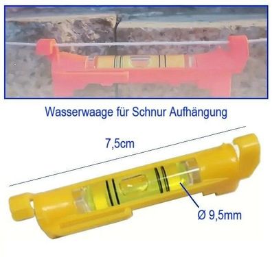 Wasserwaage fér Aufhängung an Schnur Wasserwaage mauern|
