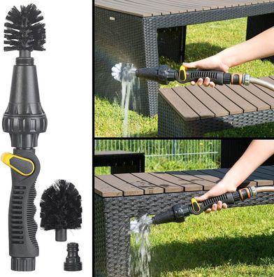 NEU Rotierender Reinigungsbürsten Aufsatz für Gartenschlauch Auto Felgen Pflege