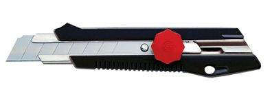 ECOBRA 770500 Cutter Profi - 18 mm Klinge, schwarz/rot