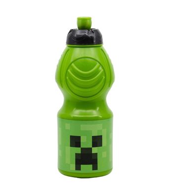 Minecraft Kindertrinkflasche 400 ml mit Tropfschutz Deckel