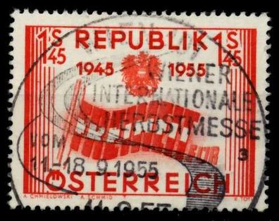 Österreich 1955 Nr 1014 zentrisch gestempelt X7FE16E