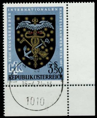 Österreich 1971 Nr 1358 zentrisch gestempelt ECKE-URE X7FE556