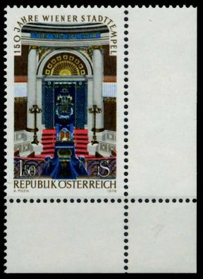 Österreich 1976 Nr 1536 postfrisch ECKE-URE X8095FE