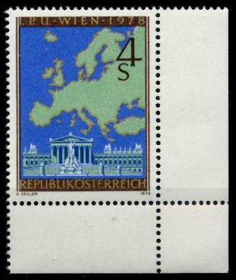 Österreich 1978 Nr 1574 postfrisch ECKE-URE X809826