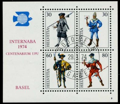 Schweiz BLOCK Kleinbogen 1970-1979 Block 22-09 S5CD5D2
