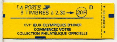Frankreich Markenheft Nr MH 22 postfrisch X842F2A